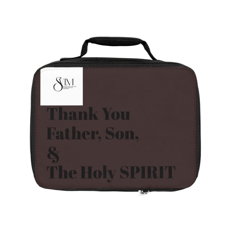 Religious Lunch Bag - "Thank You Father, Son & The Holy Spirit" Christian Meal Tote