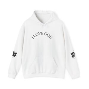 Copy of I Love God hoodie | White faith sweatshirt, spiritual typography