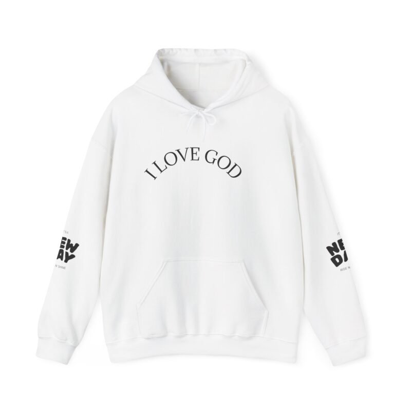 Copy of I Love God hoodie | White faith sweatshirt, spiritual typography