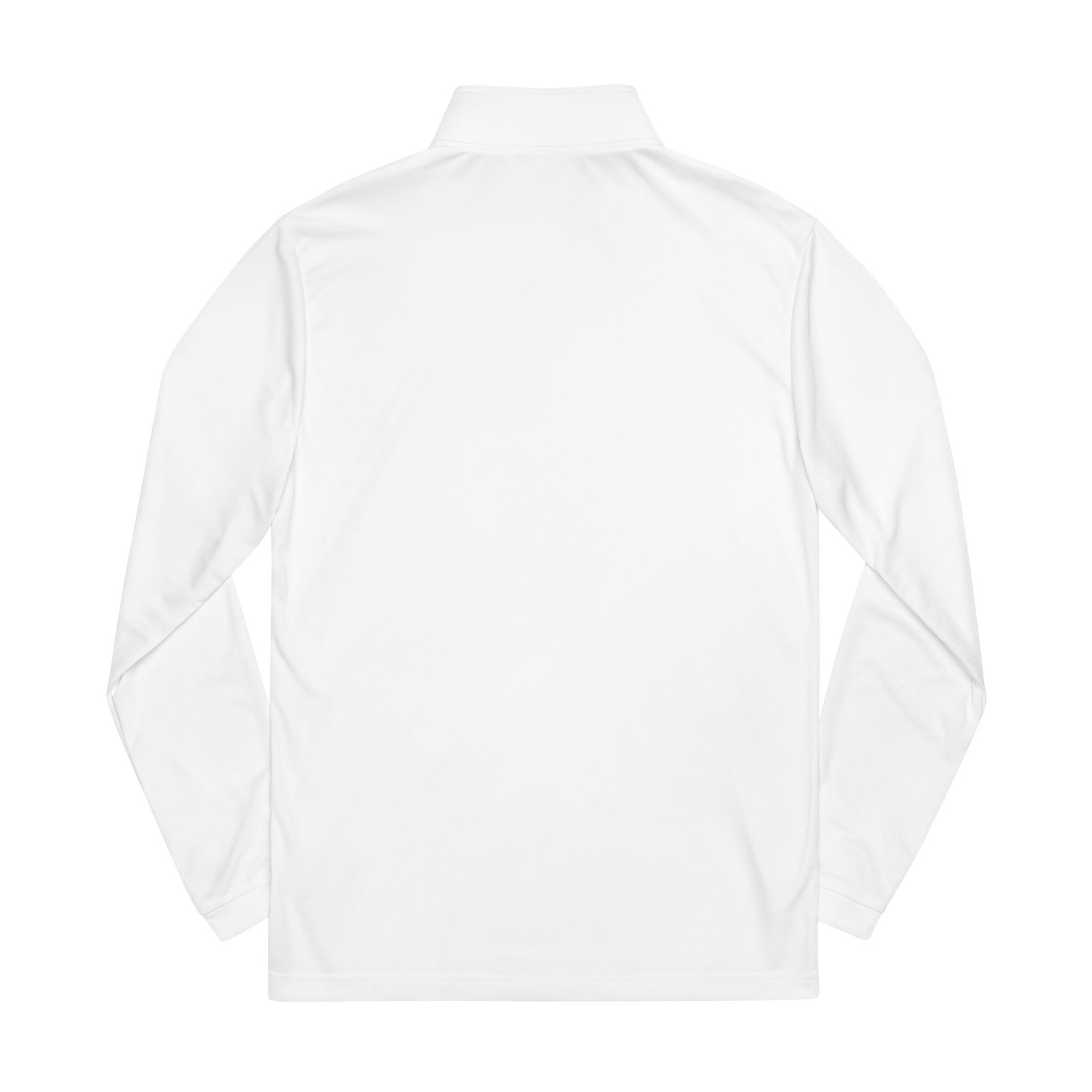 Embroidered Quarter-Zip Pullover — White adidas® Performance Top with Script Patch - Image 2