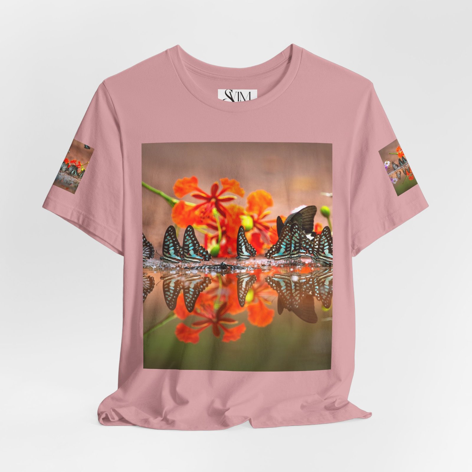 Butterfly Reflection & Open Road Graphic Tee — Nature Photography Short Sleeve Shirt - Image 48