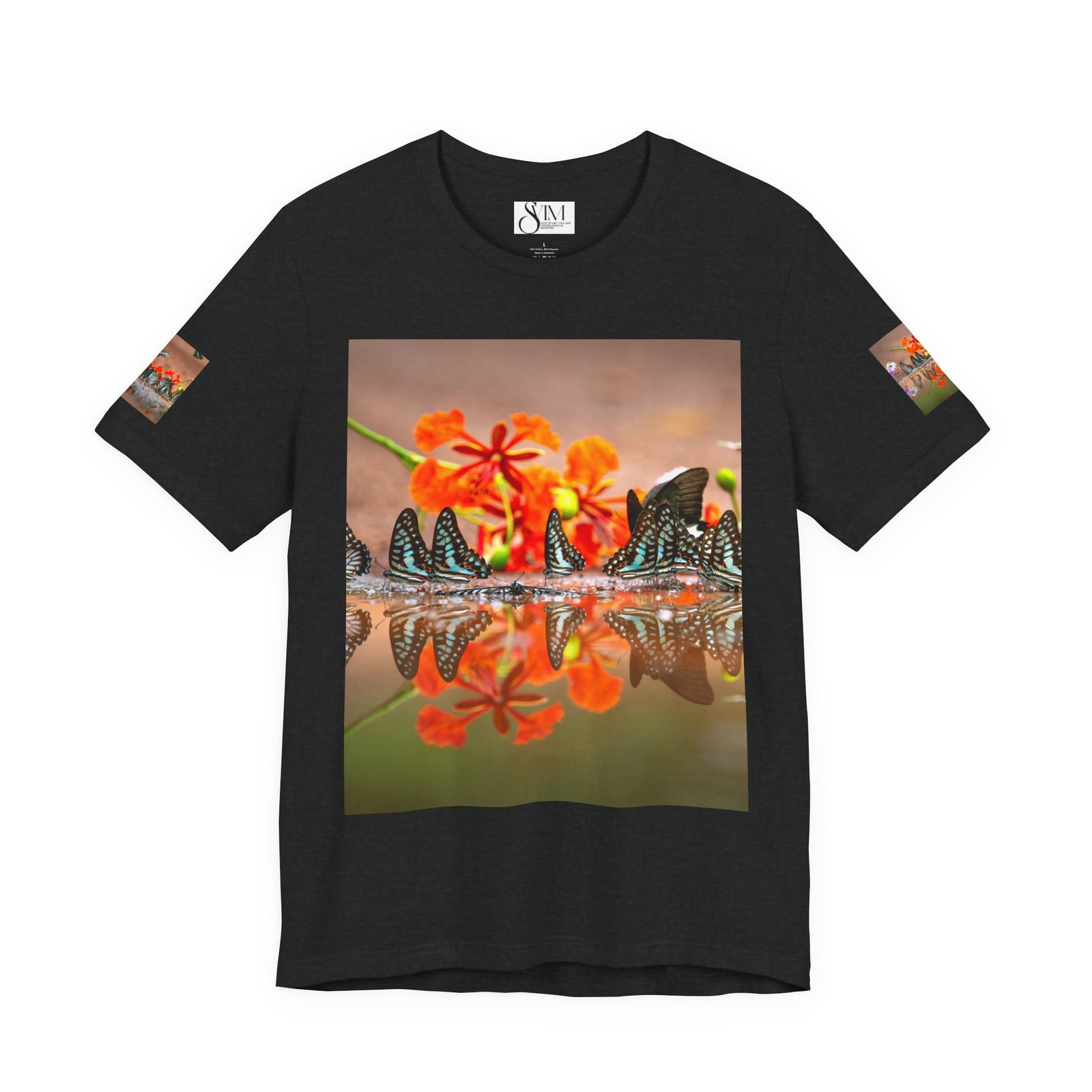 Butterfly Reflection & Open Road Graphic Tee — Nature Photography Short Sleeve Shirt - Image 5