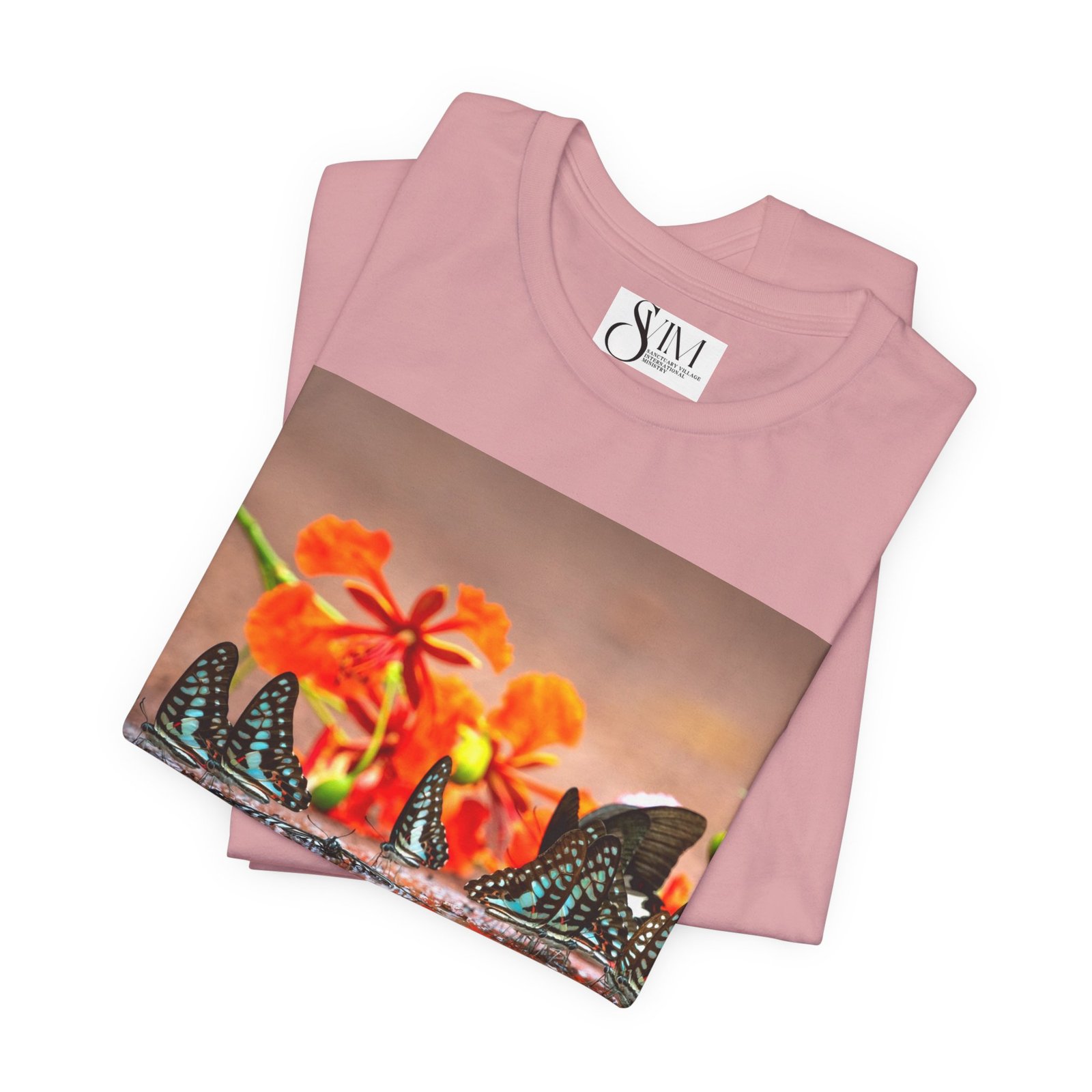 Butterfly Reflection & Open Road Graphic Tee — Nature Photography Short Sleeve Shirt - Image 47