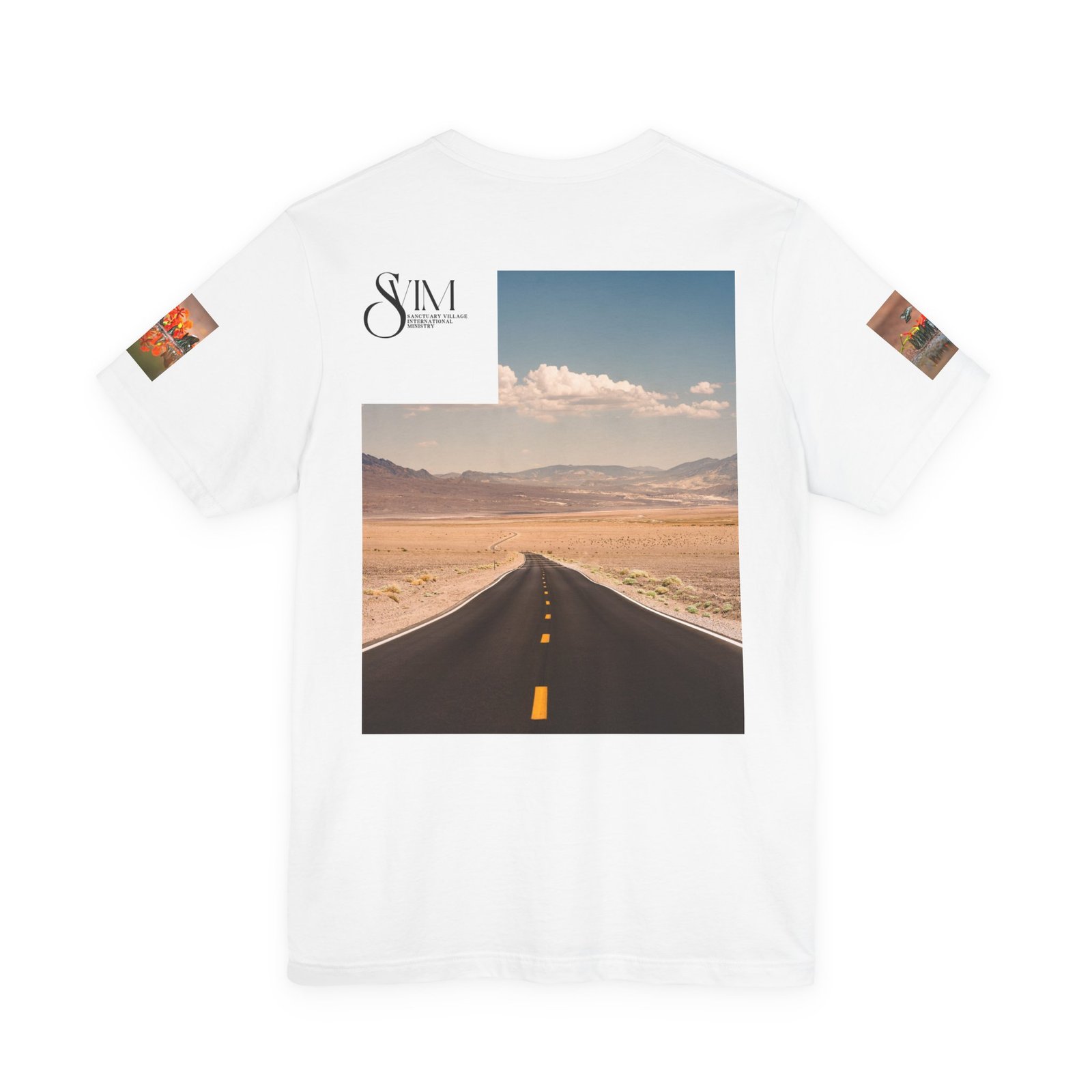 Butterfly Reflection & Open Road Graphic Tee — Nature Photography Short Sleeve Shirt - Image 2