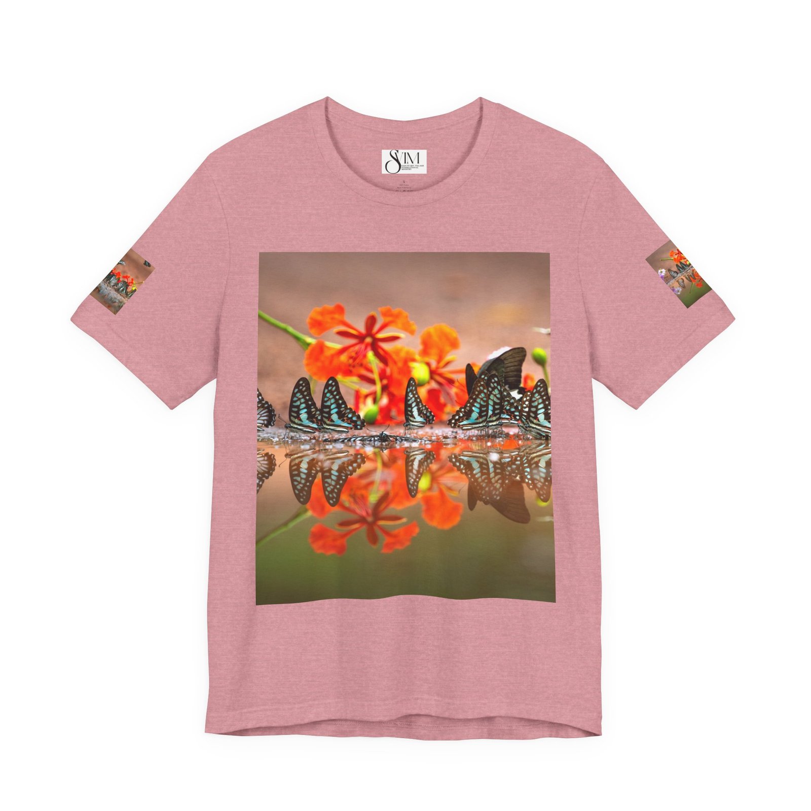 Butterfly Reflection & Open Road Graphic Tee — Nature Photography Short Sleeve Shirt - Image 37