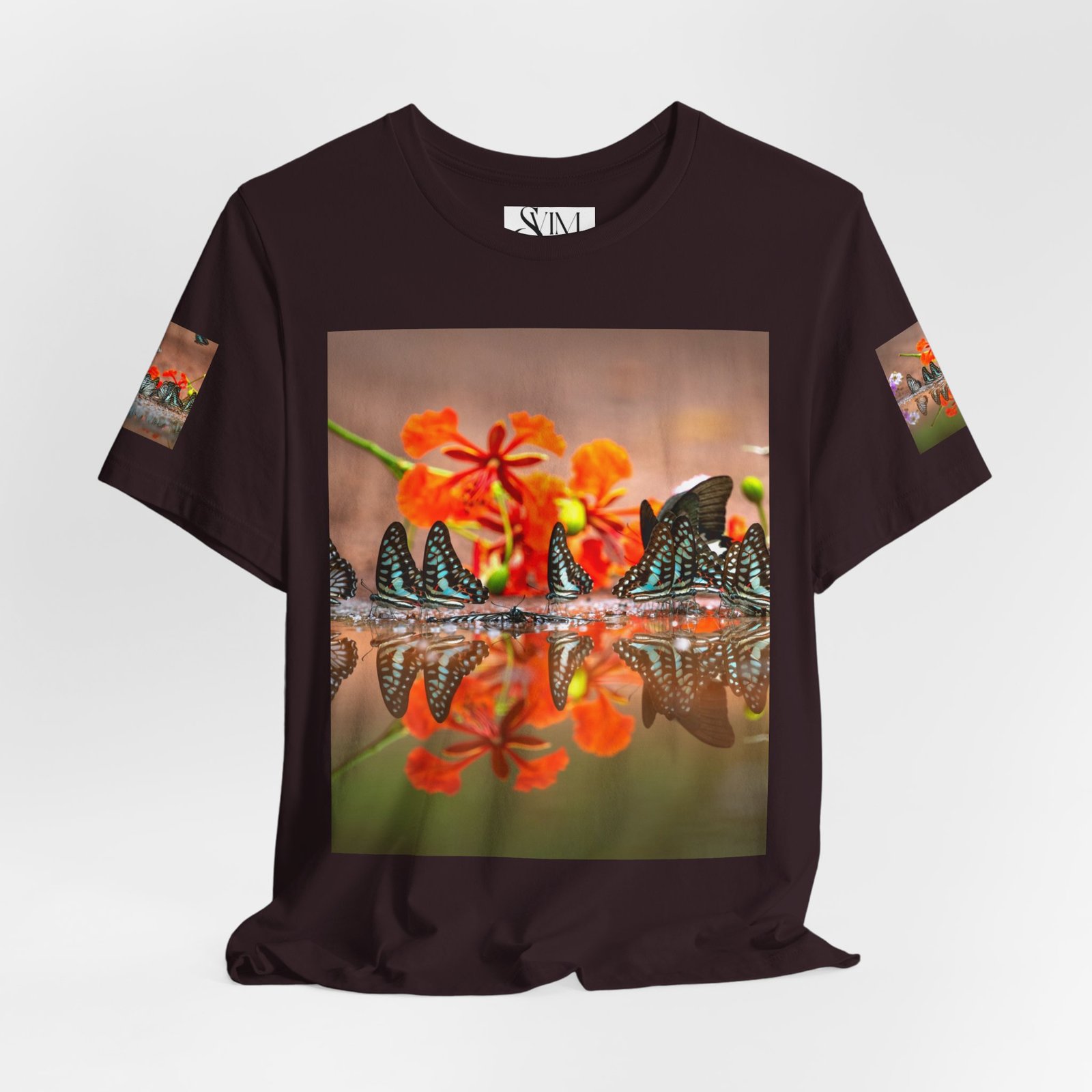 Butterfly Reflection & Open Road Graphic Tee — Nature Photography Short Sleeve Shirt - Image 52
