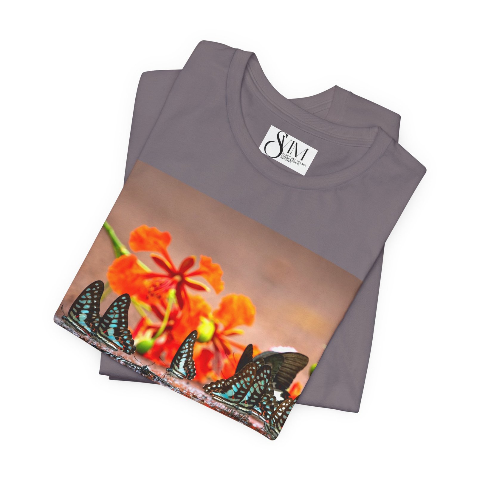 Butterfly Reflection & Open Road Graphic Tee — Nature Photography Short Sleeve Shirt - Image 43