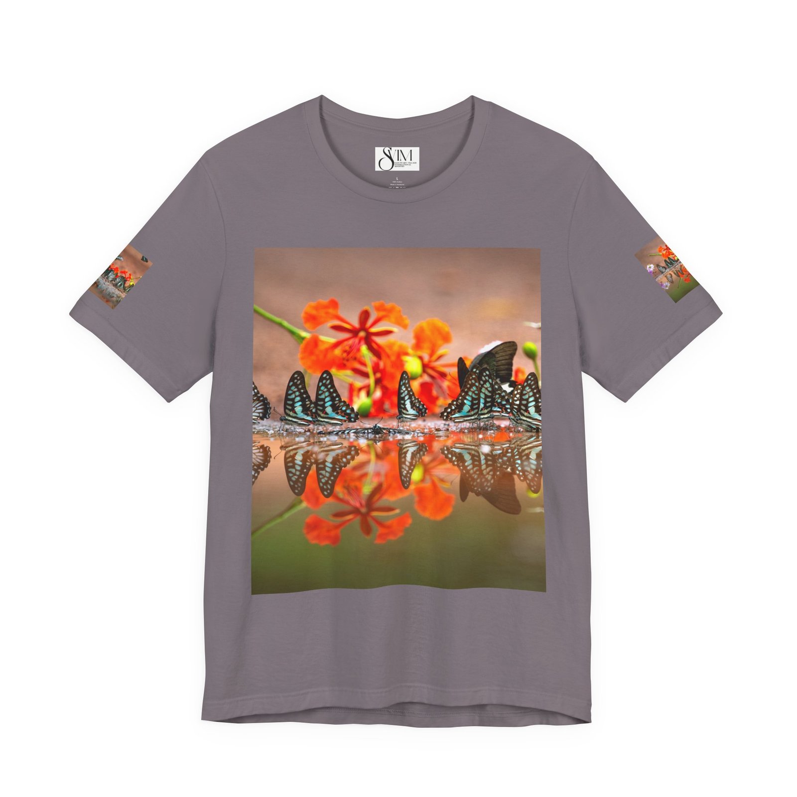 Butterfly Reflection & Open Road Graphic Tee — Nature Photography Short Sleeve Shirt - Image 41
