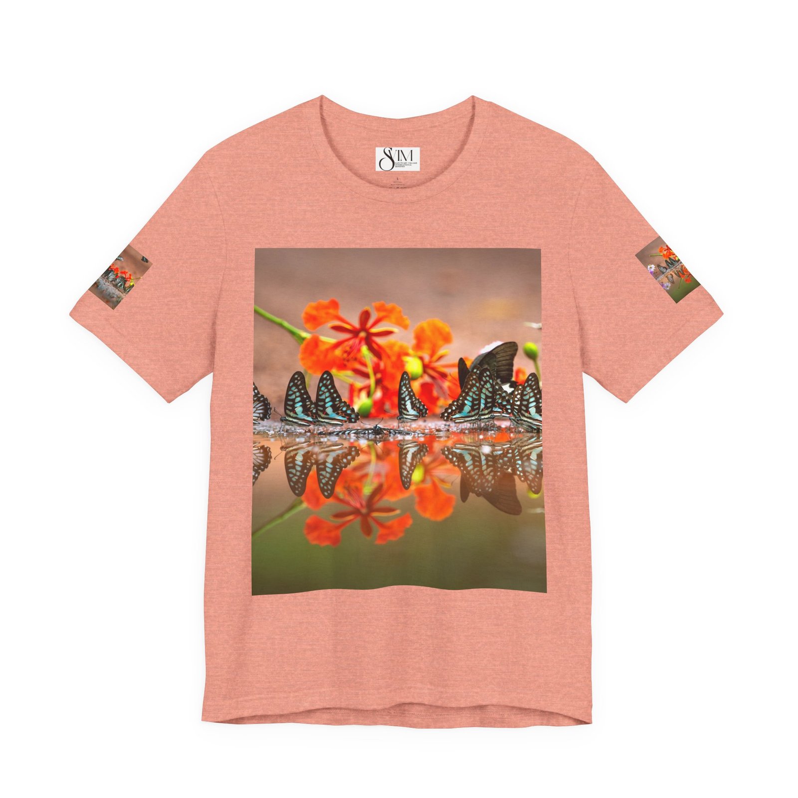 Butterfly Reflection & Open Road Graphic Tee — Nature Photography Short Sleeve Shirt - Image 9