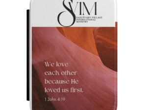 Kindle Case — 'We love each other because He loved us first' Christian Scripture Cover (1 John 4:19)