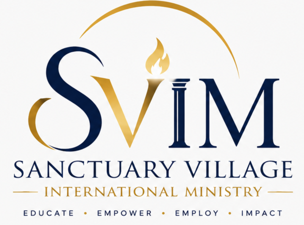 SVIM logo representing Sanctuary Village International Ministry, a Christian ministry focused on faith, community, and outreach.